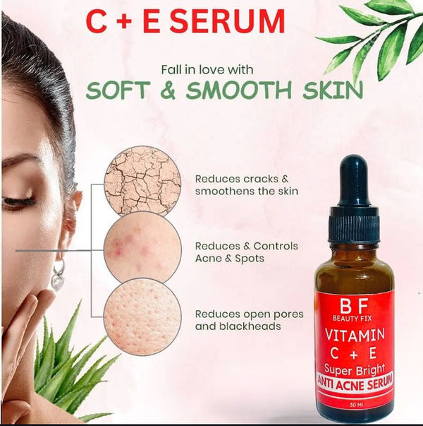 ANTI ACNE & GLOWING SERUM VITAMIN C + E